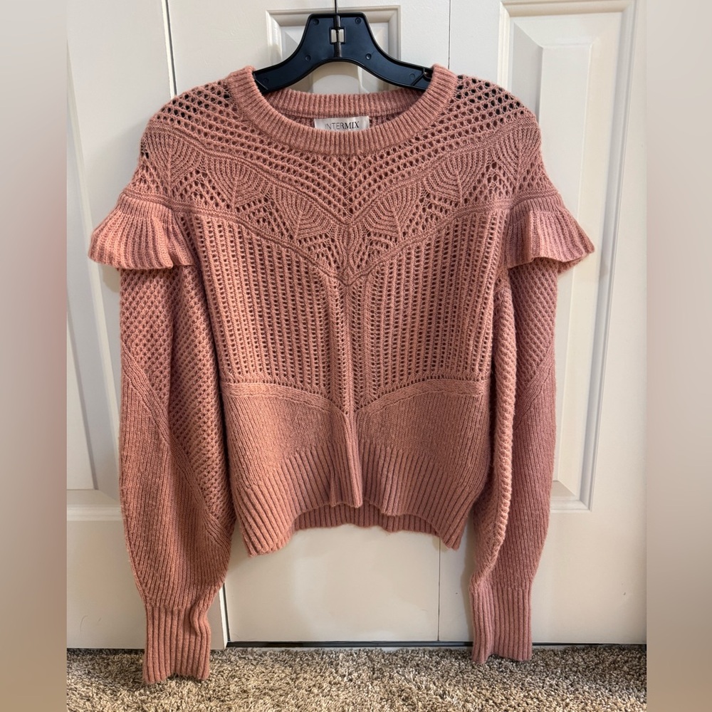 INTERMIX Dusty Rose Knit Sweater